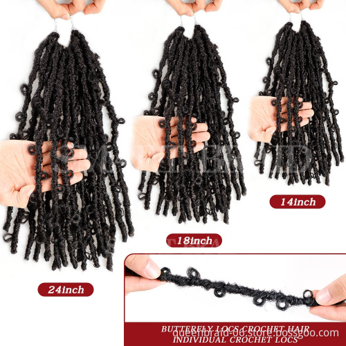 Butterfly Locs Hair 12inch Pre-twisted Locs Crochet Hair Easy Installed Natural 1B # Weave Master Twist Braids Crochet Hair